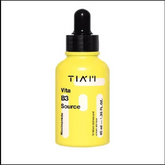 Yellow bottle with black dropper labeled 'Tiam Vita B3 Source' on a white background