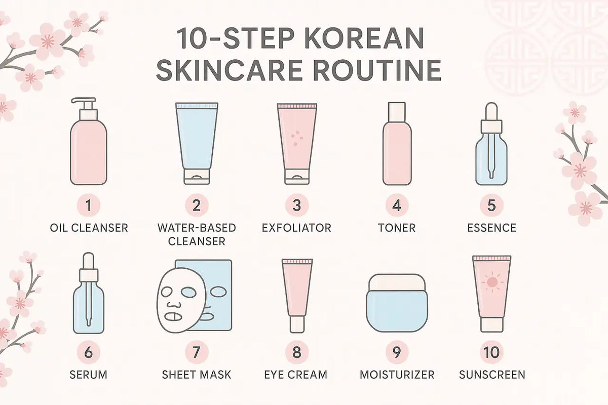 Korean 10-Step Skincare Routine for Beginners: Complete Guide (2026)