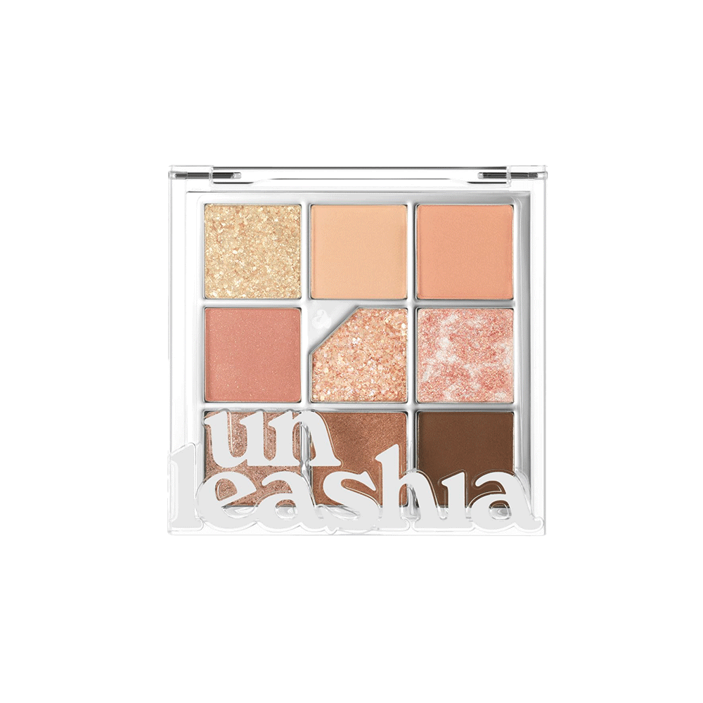 UNLEASHIA Glitterpedia Eye Shadow Palette - N°3 All Of Coralpink (Best Soft Pink & Glitter for Weddings)
