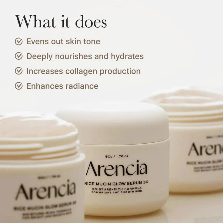 Arencia Rice Mucin Glow Serum in Pakistan | K Beauty Vanity