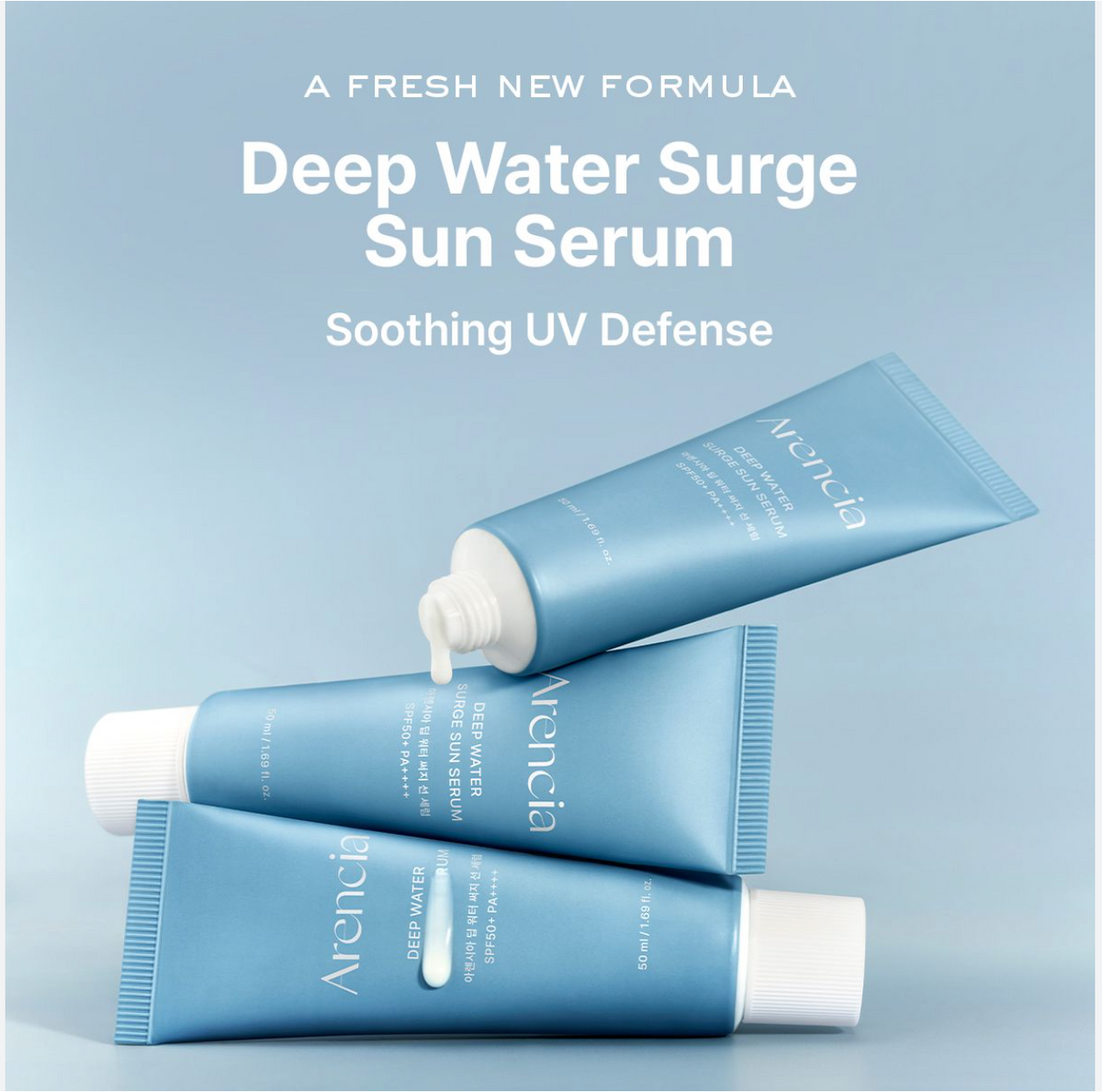 Arencia Deep Water Surge Sun Serum SPF50 Korean sunscreen in Pakistan