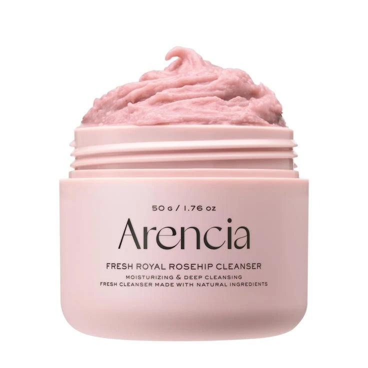 Arencia Fresh Rosehip Rice Mochi Cleanser - Pore Tightening & Vitamin Glow (Pink Dough)
