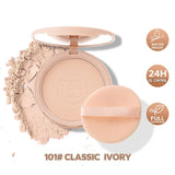 BEAUTY GLAZED - Lasting Waterproof Oil Control Matte Flawless Face Powder 101 classic ivory