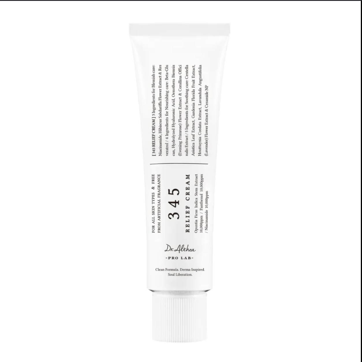 Tube of Dr. Althea 345 Relief Cream on a white background