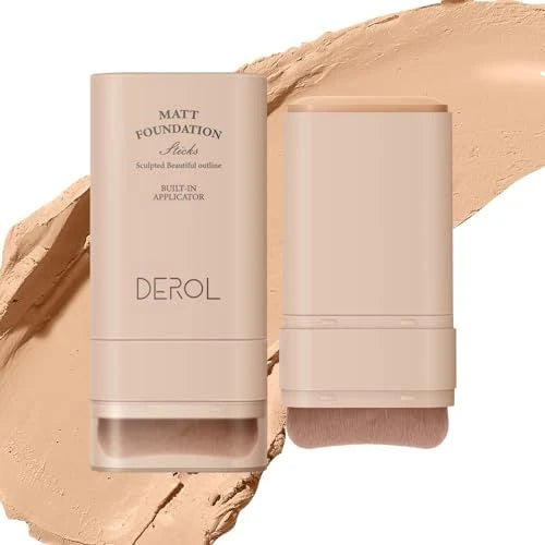 DEROL Matte Foundation Stick 02 Nature for Smooth Full Coverage