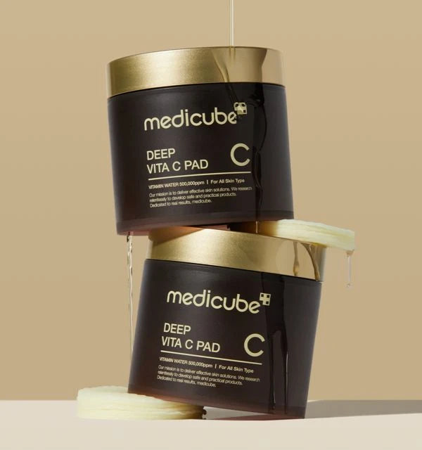 Medicube Deep Vita C Facial Toner Pads for Uneven Skin Tone, 500,000PPM of Vitamin Water & 3 Types of Vitamin, Hydrating & Resurfacing (70 sheets)