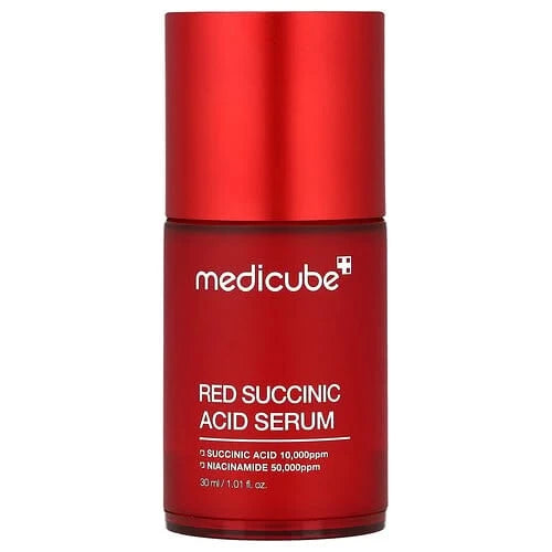 Medicube Red Succinic Acid Serum - Best for Killing Acne Bacteria & Sebum (Wash-off Peel)