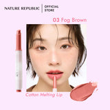 Nature Republic Cotton Melting Lip - #3 Fog Brown (Best Soft Matte & Hydrating Brown)