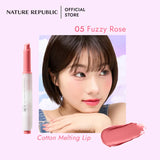 Nature Republic Cotton Melting Lip - #5 Fuzzy Rose (Best Soft Rose Pink & Hydrating)