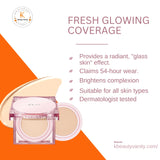 CLIO Kill Cover Mesh Glow Cushion Foundation 21N LINEN Glass Skin, Long-Lasting, Lightweight, Buildable Coverage, Glowy Skin Makeup