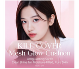 CLIO Kill Cover Mesh Glow Cushion Foundation 21N LINEN Glass Skin, Long-Lasting, Lightweight, Buildable Coverage, Glowy Skin Makeup