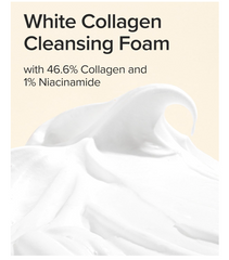 Mary&May White Collagen Cleansing Foam - Deep Cleansing, Hydrating Formula for Firm and Radiant Skin with Niacinamide - Korean Skincare, EWG Green Grade, Hypoallergenic, 5.07 fl.oz.