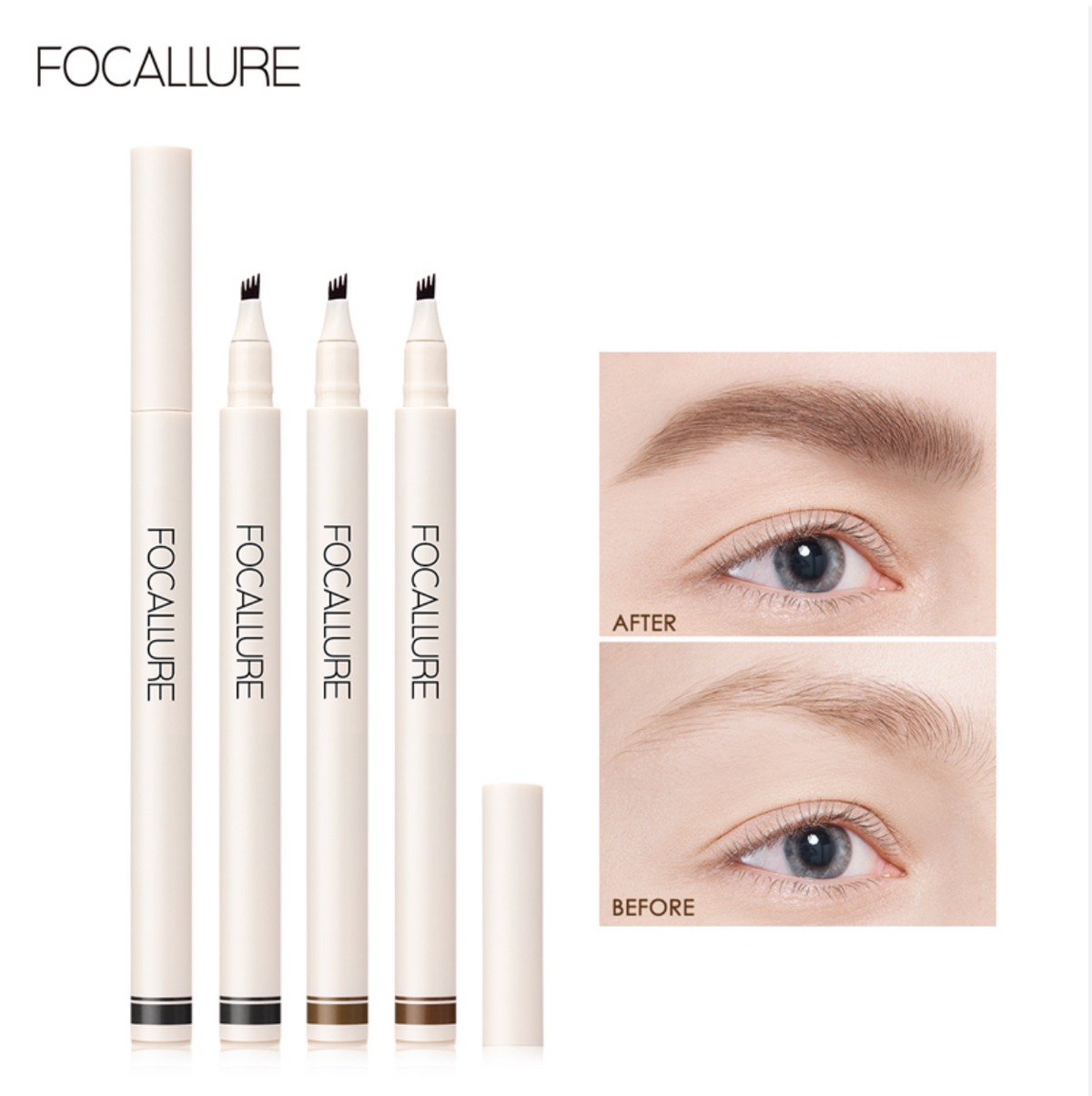 FOCALLURE - Tinted brow Ink Pen #1 DARK GREY
