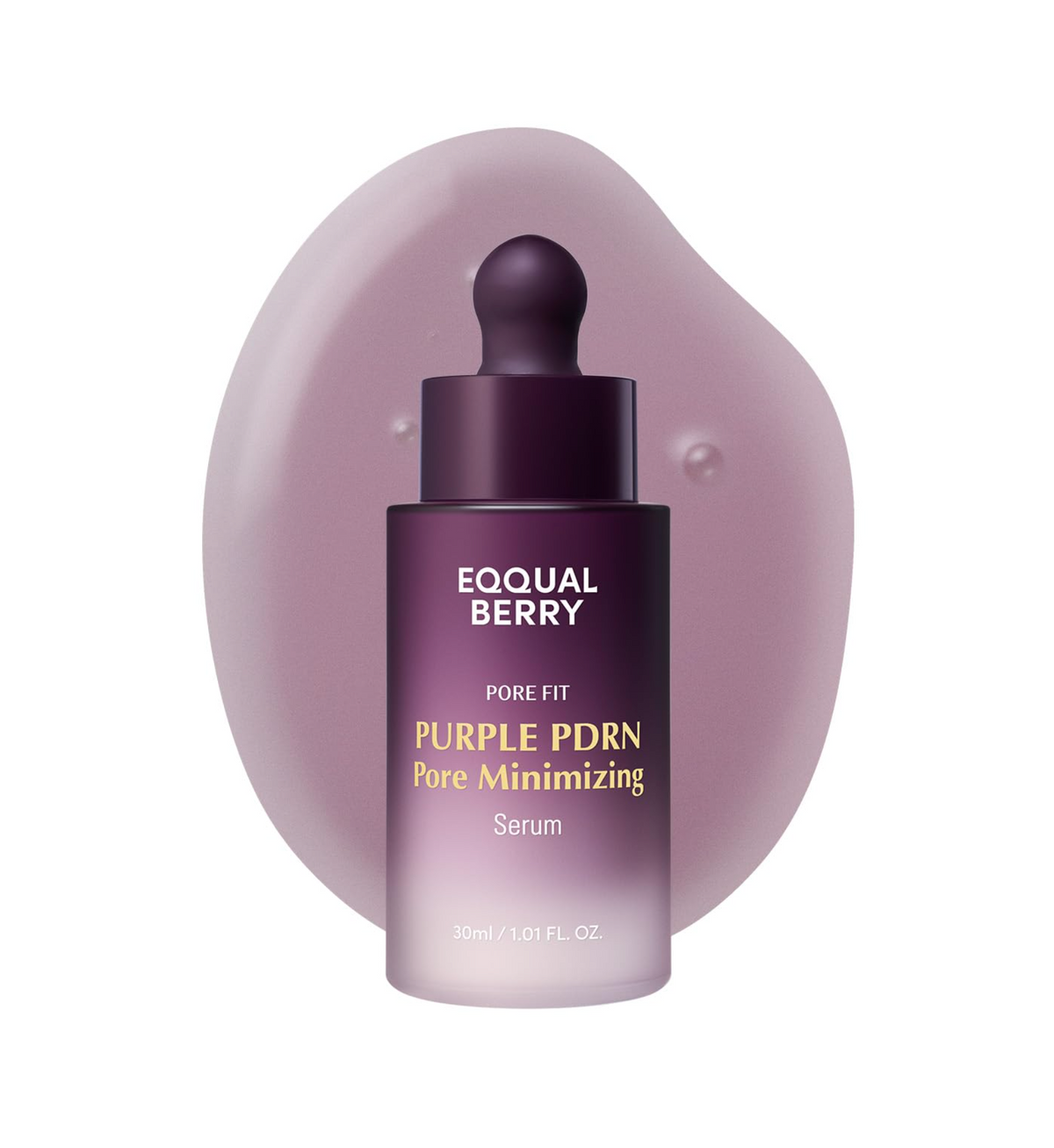 EQQUALBERRY Purple PDRN Pore Minimizing Serum – Vegan Collagen & Peptides for Pore Refining & Skin Elasticity | Niacinamide & CICA Exosome for Calming | Korean Glass Skin