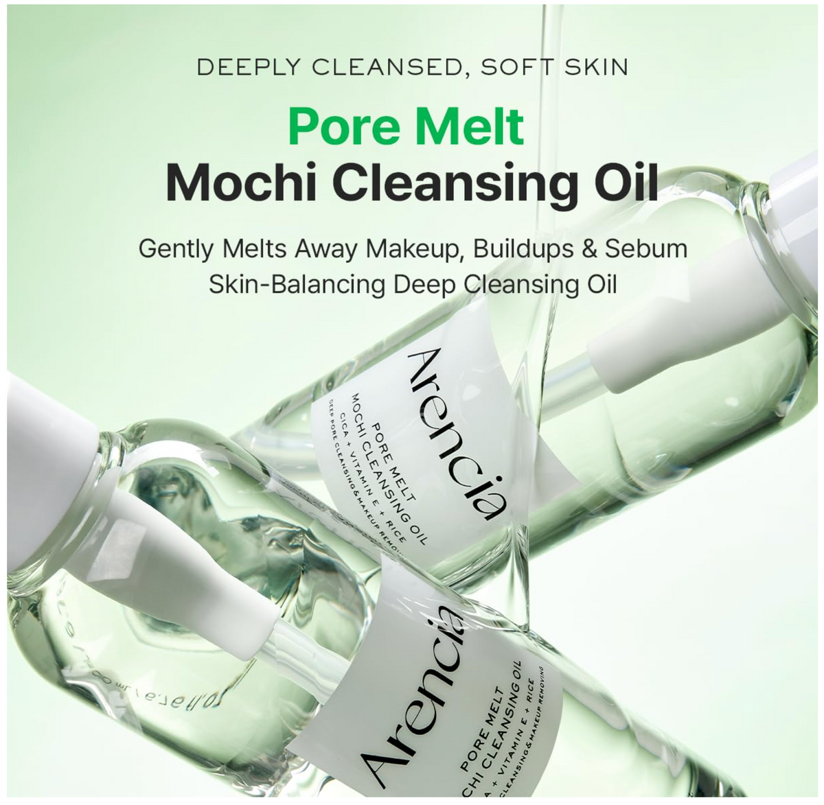 K Beauty Vanity Arencia Pore Melt Mochi Makeup-Removing Cleansing Oil