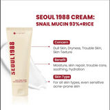 KSECRET SEOUL 1988 Cream Snail Mucin 93% + Rice – Deep Hydration & Glass Skin Moisturizer