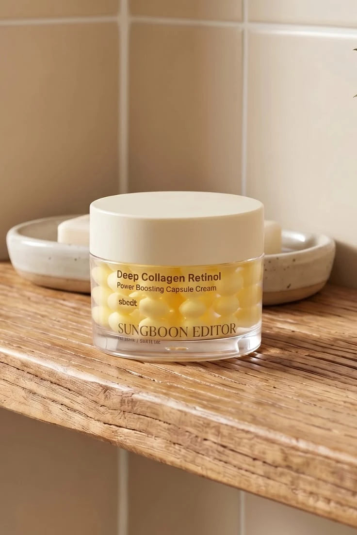 SUNGBOON EDITOR Deep Collagen Retinol Capsule Cream - Best for Anti-Aging & Glowing Skin (100% Original)