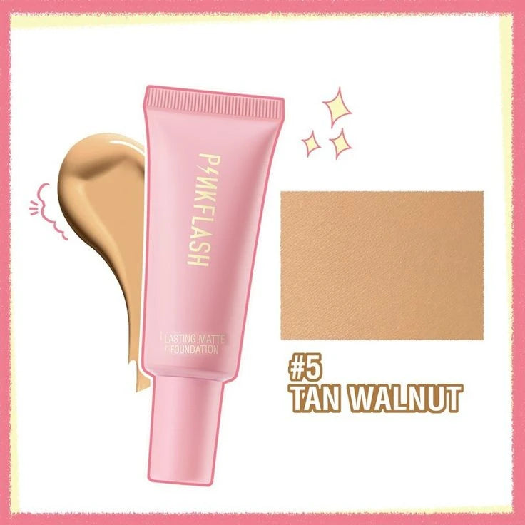 PINKFLASH Lasting Matte Foundation 02 Sand Beige Full Coverage