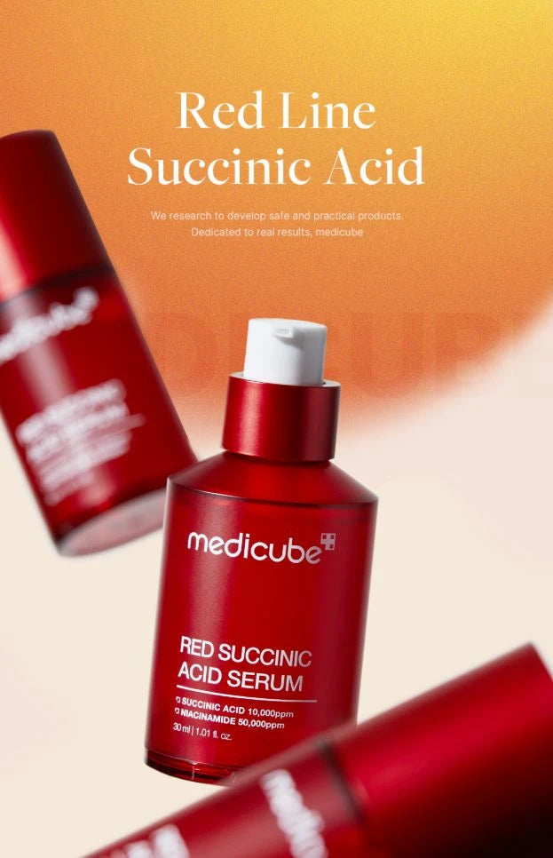 Medicube Red Succinic Acid Serum - Best for Killing Acne Bacteria & Sebum (Wash-off Peel)