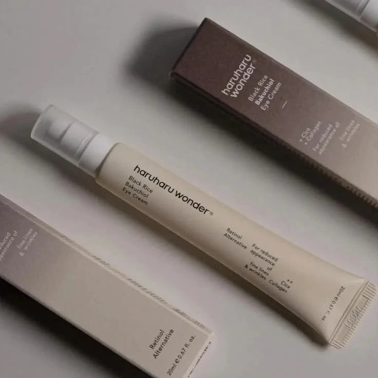 Haruharu Wonder Black Rice Bakuchiol Eye Cream - Natural Retinol for Fine Lines & Wrinkles