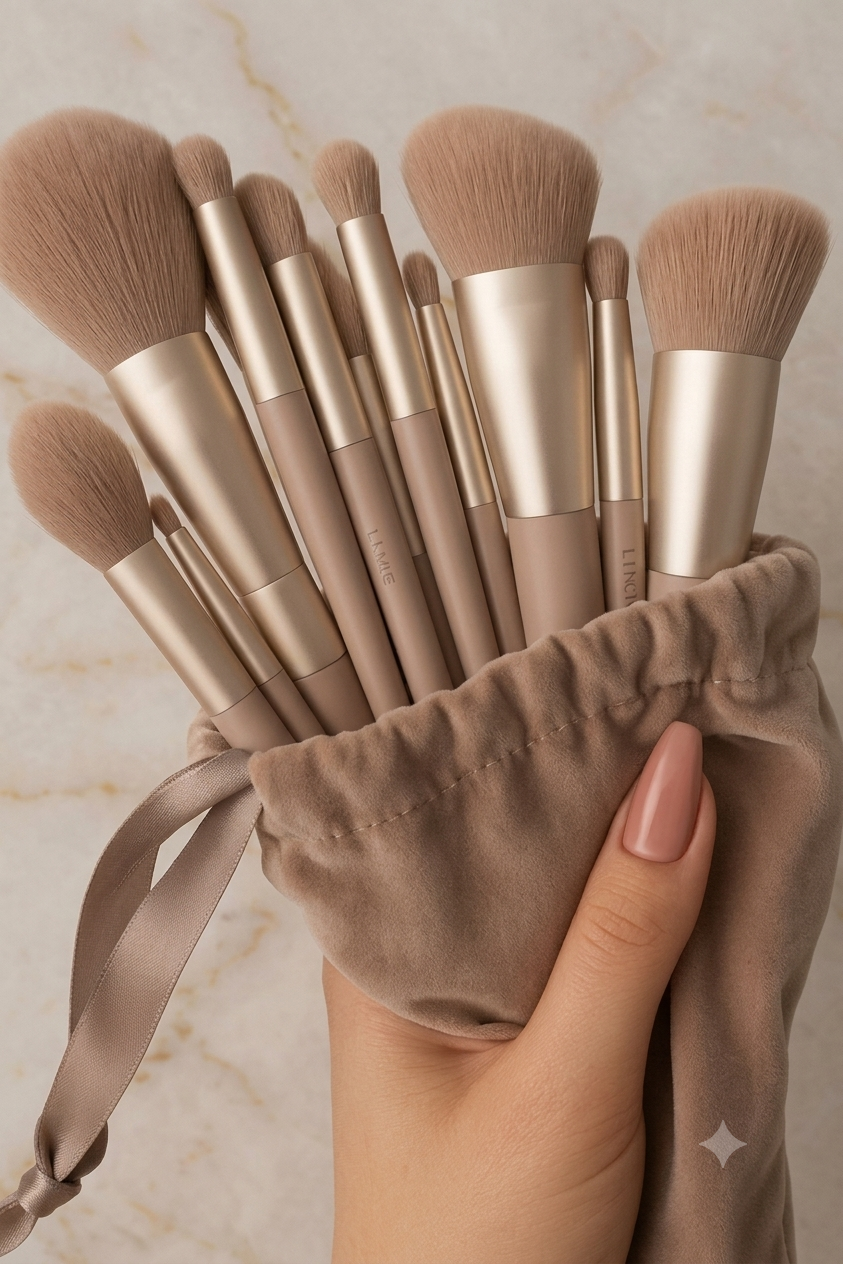xixi - Set of six: Portable Mini Make Up Brush