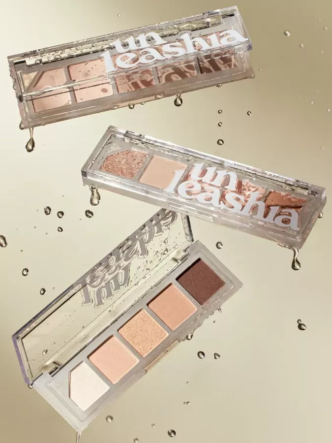 UNLEASHIA Mood Shower Face Palette - No. 100Ballerino Shower (Best Cool Tone Pink Highlighter)